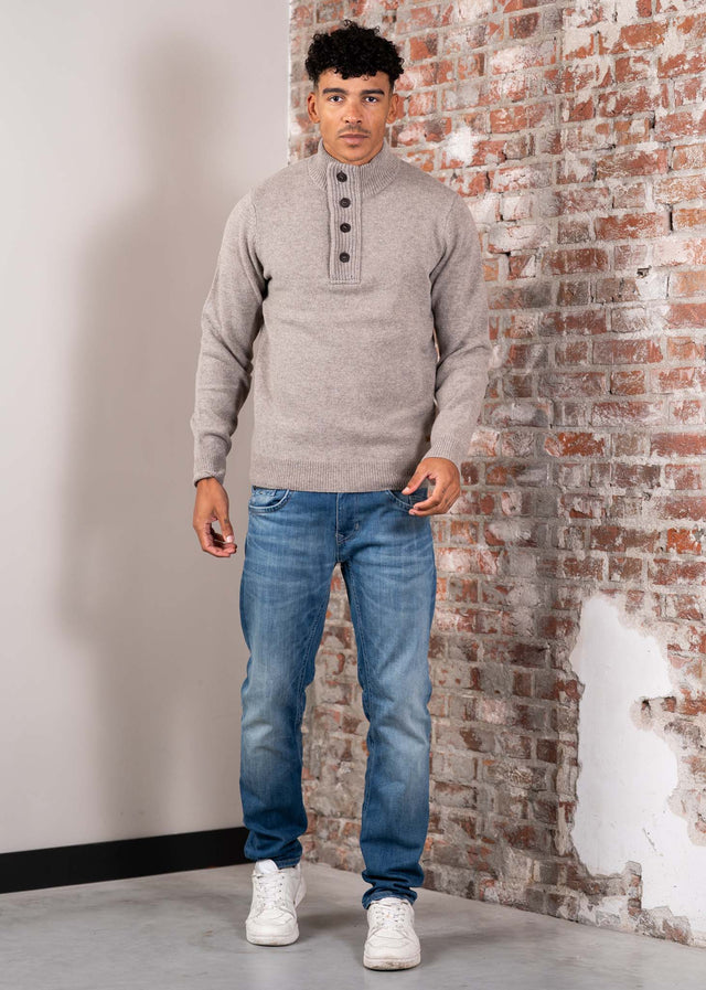 Barbour Truien Patch half zip - stone