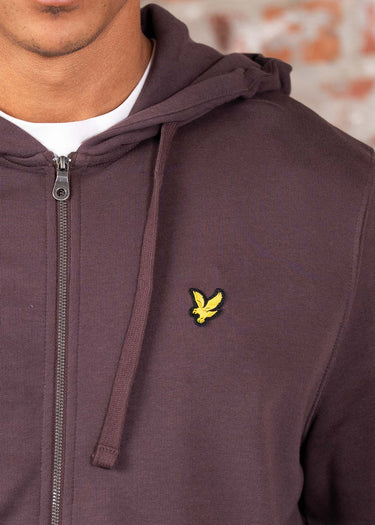 Lyle & Scott Vesten Zip through hoodie - espresso