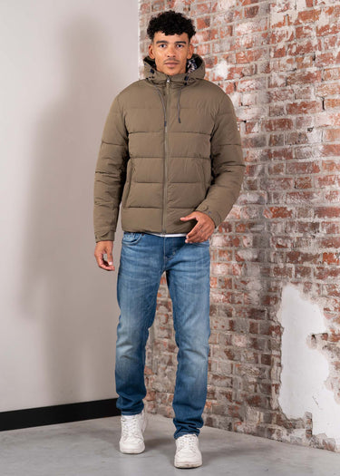 Aquascutum Jassen Sp hooded puffer - army green