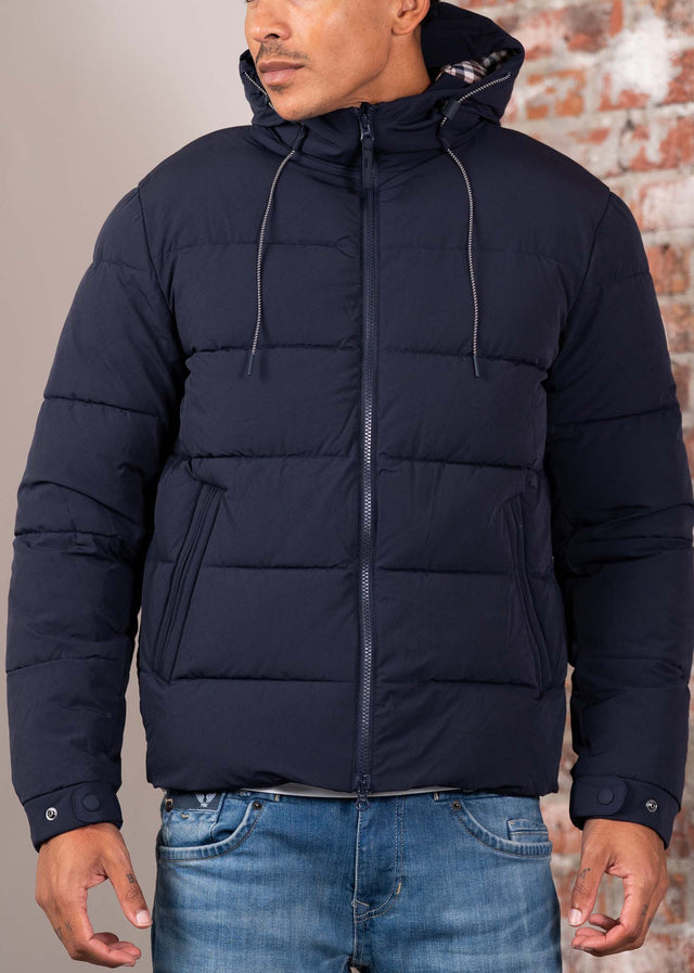 Aquascutum Jassen Sp hooded puffer - navy