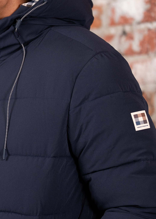Aquascutum Jassen Sp hooded puffer - navy