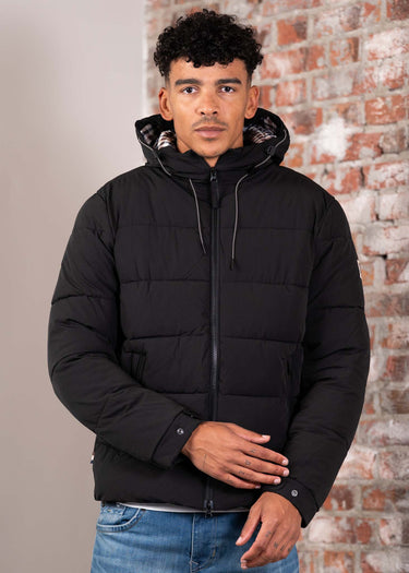 Aquascutum Jassen Sp hooded puffer - black