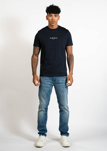 Fred Perry T-shirts Embroidered tshirt - navy