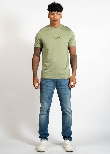 Fred Perry T-shirts Embroidered tshirt - olive mint