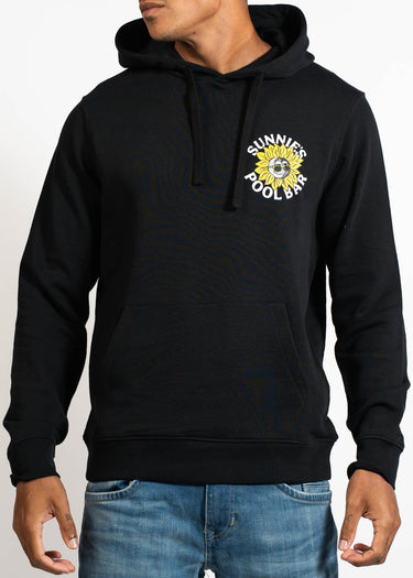 Lyle & Scott Hoodies Sunnies pool bar graphic pullover hoodie - jet black