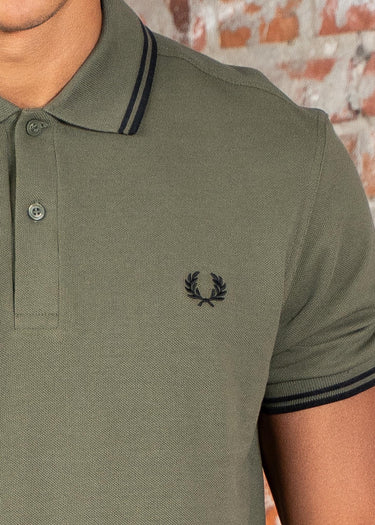 Fred Perry Polo's Twin tipped polo - laurel wreath green black