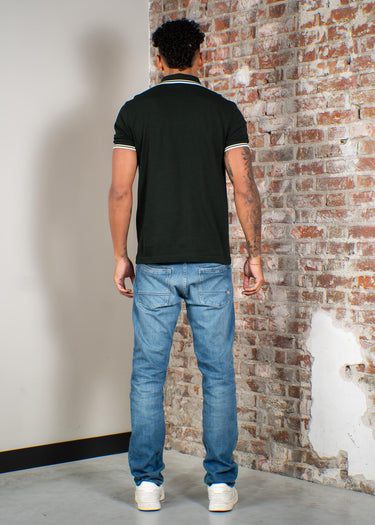 Fred Perry Polo's Twin tipped fred perry shirt - night green snow white snow white