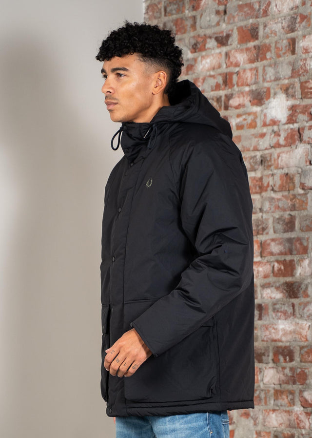 Fred Perry Jassen Padded zip through jacket - black