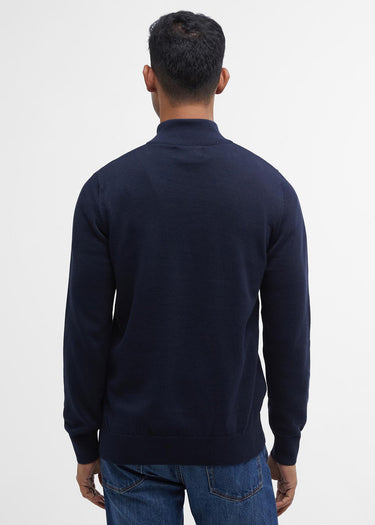 Barbour Truien Cotton half zip knitted jumper - navy