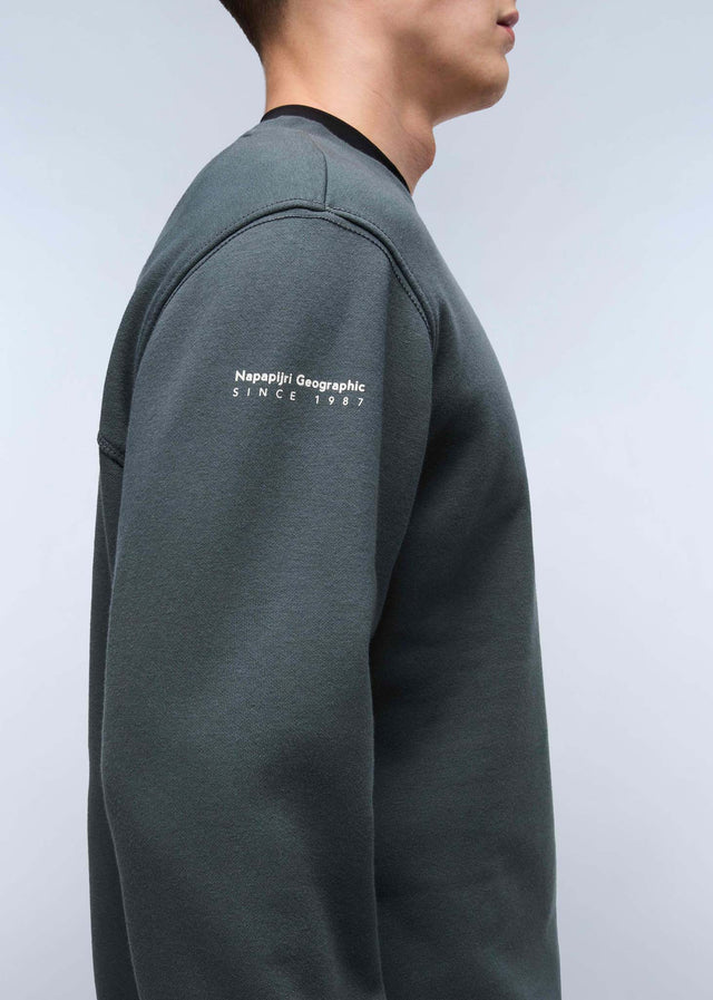 Napapijri Truien Badge crewneck sweater - green urban (Copy)