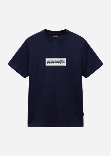 Napapijri T-shirts S box logo - blu marine