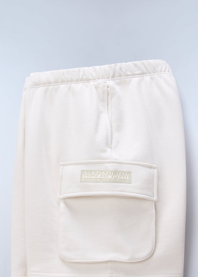 Napapijri Korte Broeken N box logo cargo - white whisper