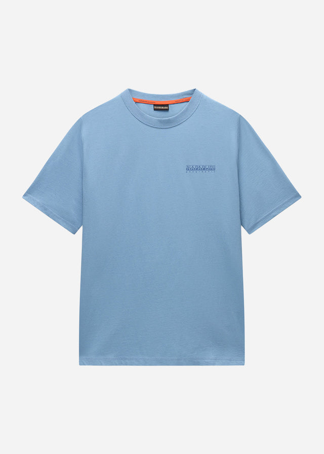 Napapijri T-shirts Back graphic t-shirt - faded denim