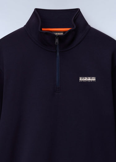 Napapijri Truien Small box quarter zip sweat - blue marine