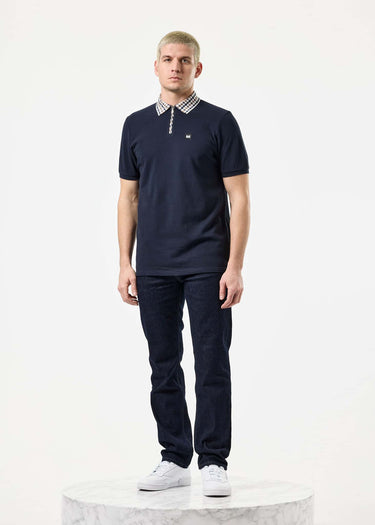 Weekend Offender Polo's Lachine - navy mid house check