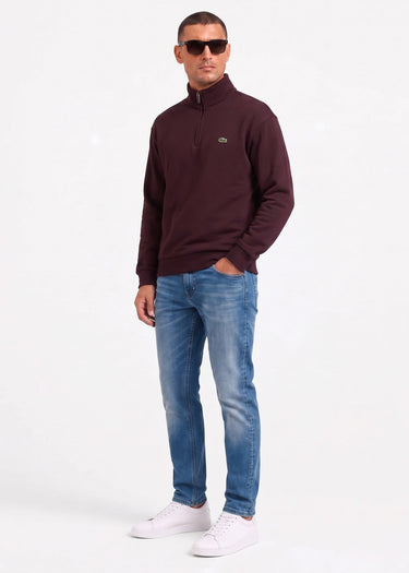 Lacoste Truien Quarter zip fleece sweatshirt - oxalis