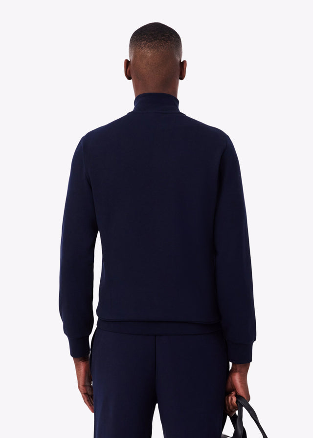 Lacoste Truien Brushed fleece zip through sweater - Navy