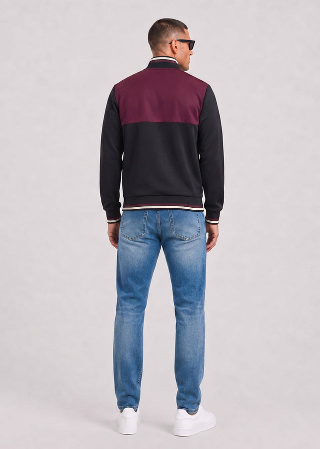 Ellesse Vesten Vignola track top - black burgundy
