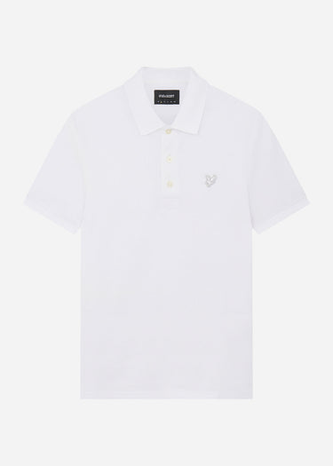 Lyle & Scott Polo's  Tonal eagle polo shirt - white 