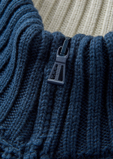 Henri Lloyd Truien Golant quarter zip ribbed knit - navy