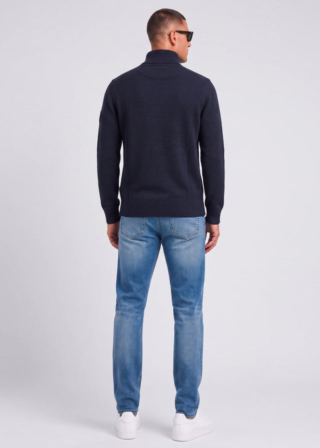 Marshall Artist Vesten Aldgate hybrid knit - navy