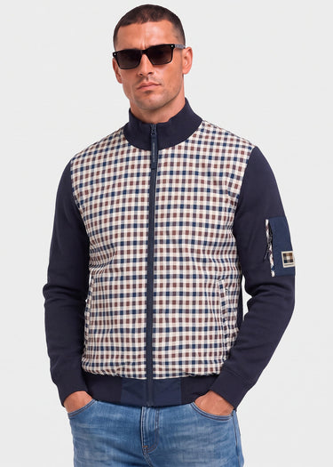 Aquascutum Vesten Club tech fz sweater - navy