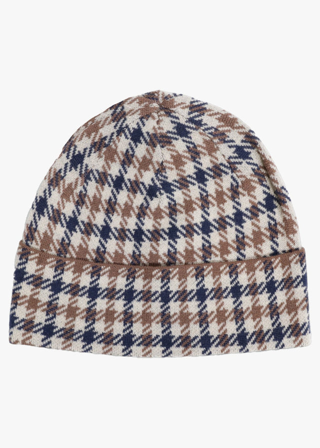 Aquascutum Mutsen Club check beanie - club check
