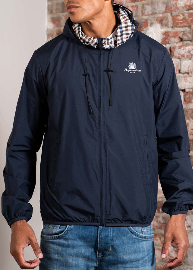 Aquascutum Jassen Hooded reversible sailor jacket - navy