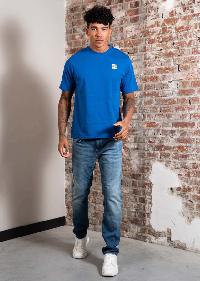 Aquascutum T-shirts Rubber patch t-shirt - royal