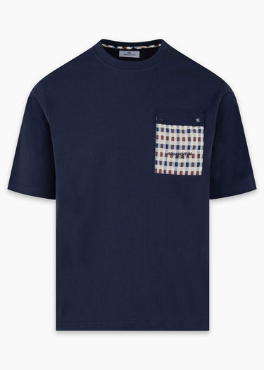 Aquascutum T-shirts Tech pocket t-shirt - navy