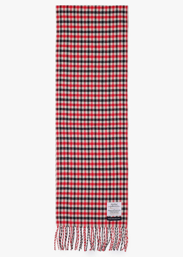 Aquascutum Sjaals Wool iconic scarf - red