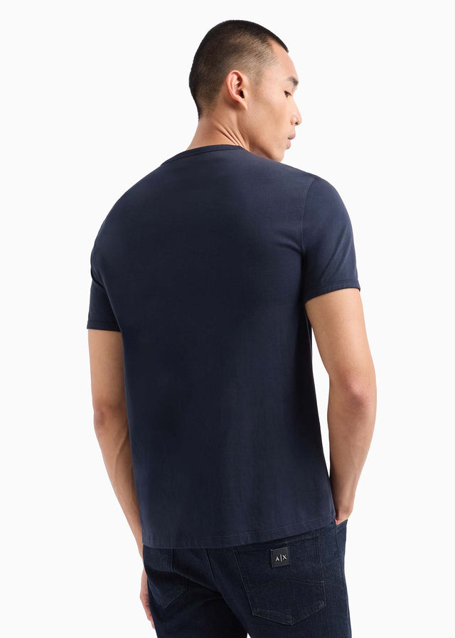 Armani Exchange T-shirts Diagonal logo t-shirt - navy