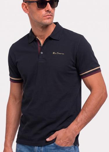 Ben Sherman Polo's Cuff detail polo - black