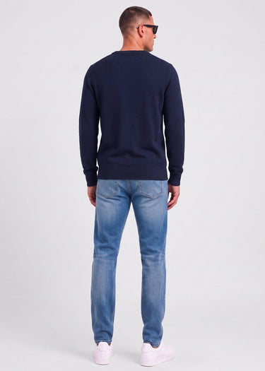 Ben Sherman Truien Texture front crew - dark navy
