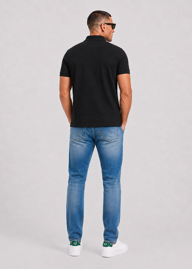 Barbour Polo's Barbour tartan pique tailored polo shirt - black modern