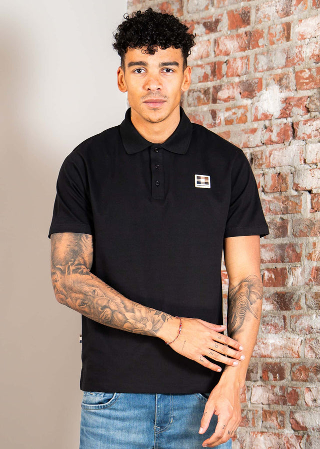 Aquascutum Polo's Stretch piqué badge polo - black