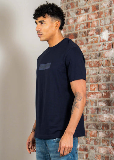 Napapijri T-shirts S box logo SS 1 - blu marine