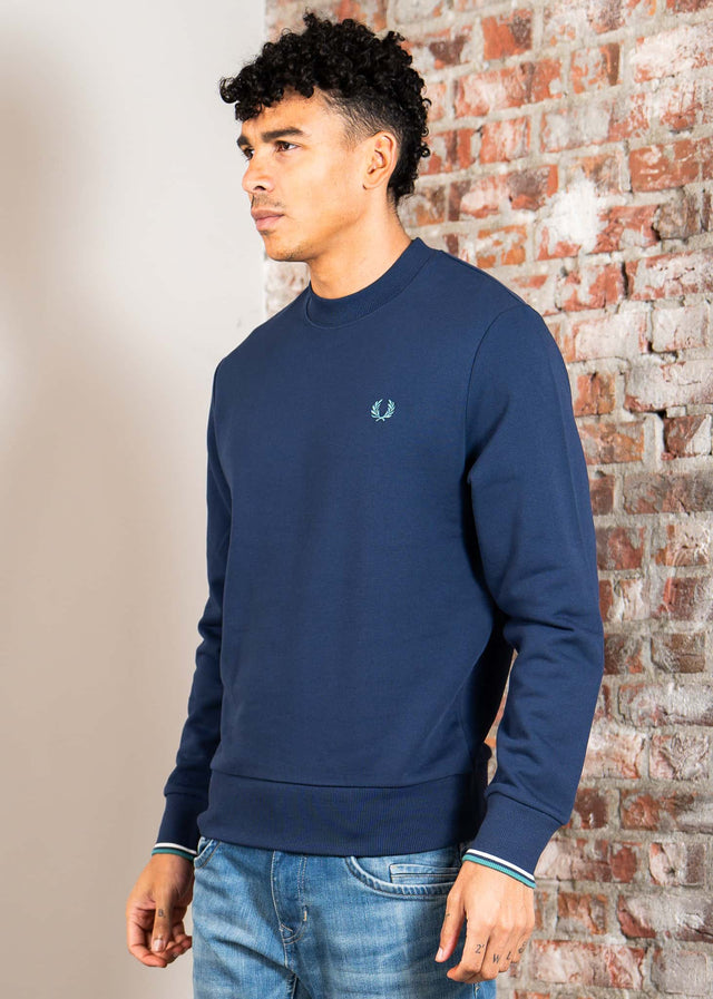 Fred Perry Truien Crew neck sweatshirt - tennis blue snow white deep mint