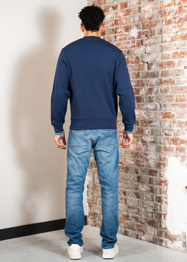 Fred Perry Truien Crew neck sweatshirt - tennis blue snow white deep mint