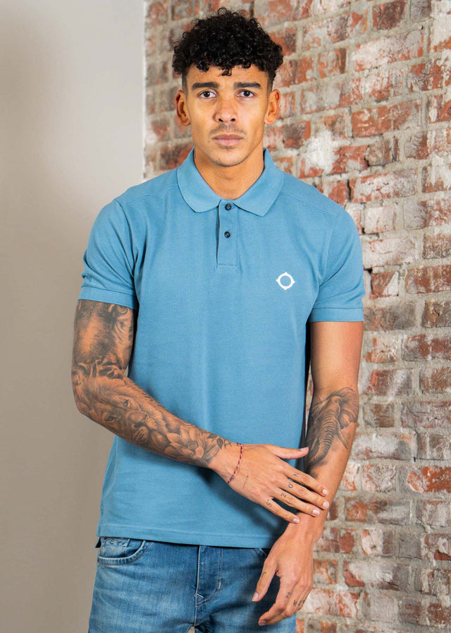 MA.Strum Polo's Mastrum pique polo - aegean blue