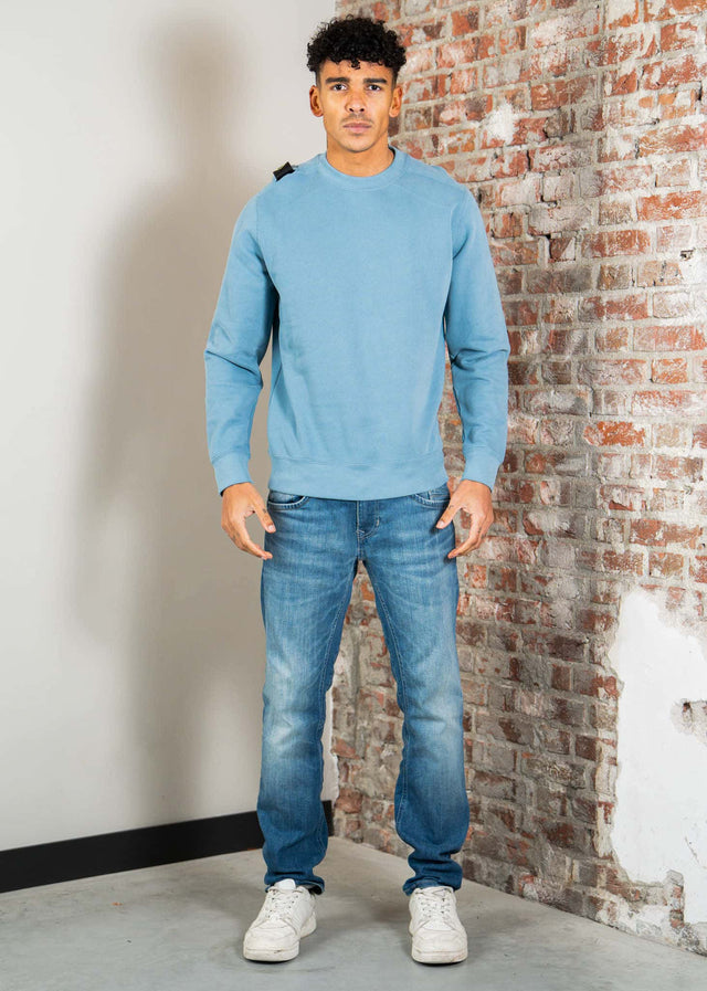 MA.Strum Truien Mastrum crew sweat - aegean blue