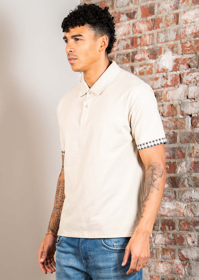 Aquascutum Polo's Cc stretch piqué sleeve polo - beige