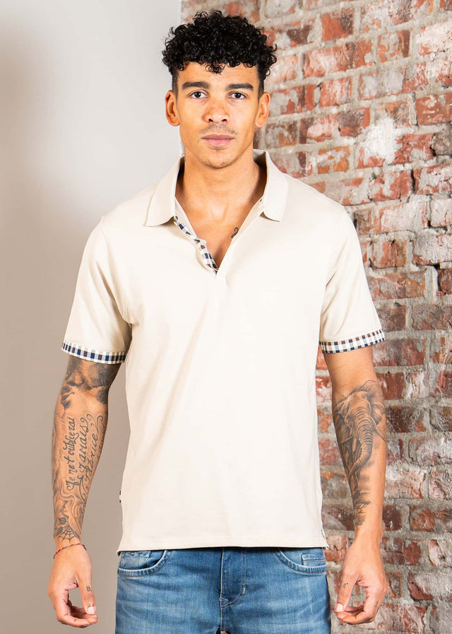 Aquascutum Polo's Cc stretch piqué sleeve polo - beige