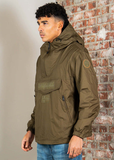Napapijri Jassen Lightweight Packable Rainforest Overhead rf next Jacket - dark olive