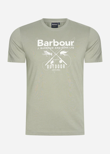 Barbour T-shirts  Fly tee - forest fog 