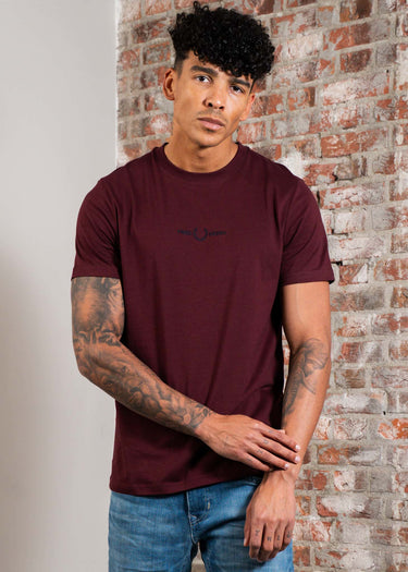 Fred Perry T-shirts Embroidered t-shirt - oxblood