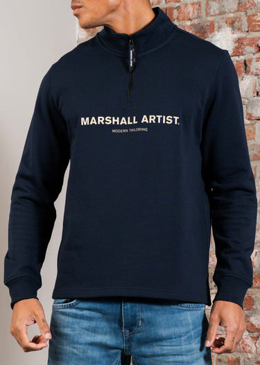 Marshall Artist Truien Costal erosion 1/4 zip - navy
