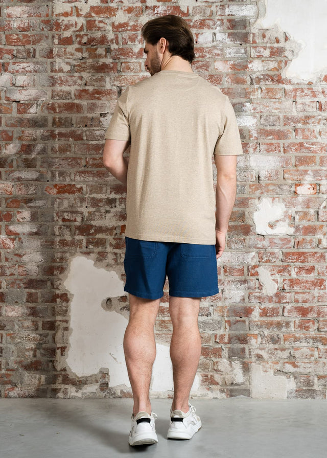 Farah Korte Broeken Redwald textured waffle short - cold metal