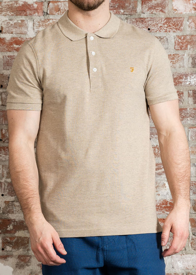 Farah Polo's Blanes ss polo - haxelnut marl