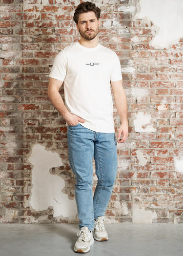 Fred Perry T-shirts Embroidered t-shirt - ecru